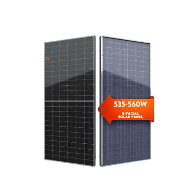 China Sunport power good quality 535W-560W Bifacial solar panel China wholesale price 540W PV module 144 (24x6)/10BB single/Half-cell for sale