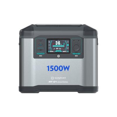 China Type C Sunport Power Well Design 1500 Watt Portable Power Bank Outside Camping Solar Charger for sale