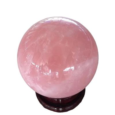 China BallsFor Wholesale Natural Healing Gifts Crystal Craft Pink Rose Quartz Sphere Europe Gemstone Home Decoration for sale