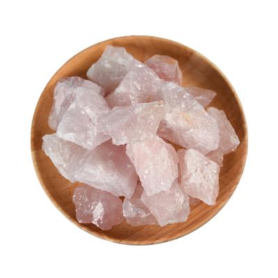 China Wholesale Europe Natural Rough Healing Gemstone Tumbles Crystal Stones Raw Rose Quartz For Home Decoration Gifts for sale