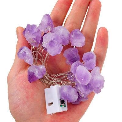 China Wholesale Natural Amethyst Rose Quartz Healing Raw Crystal Chips Lamp Night Light For Home Decoration Gifts from Europe for sale