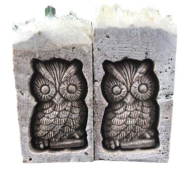 China Wholesale Natural Rough Healing Minerals Gemstone Raw Crystal Cluster Owl For Home Decoration Raw Gifts From Europe for sale