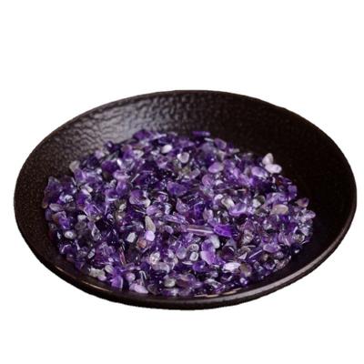 China Wholesale Natural Healing Gem Stone Crystal Amethyst Chips Tumbles Stones from Europe for Fengshui Home Decoration for sale