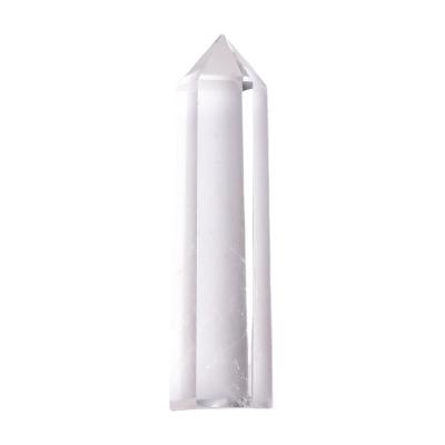 China Wholesale Natural Healing Point Tower Crystal Craft Clear Quartz Wand Gemstone from Europe for Fengshui Decoration Gift for sale