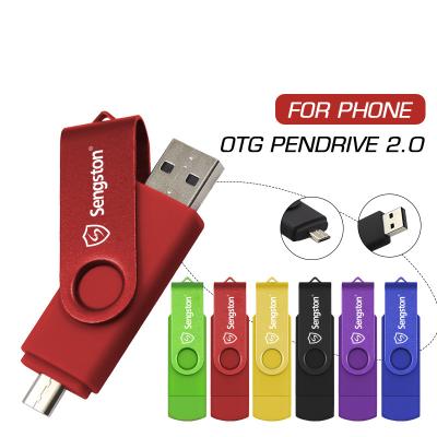 China Metal Sengston 2 in 1 USB Flash OTG Reader Android USB 2.0 Memory Stick OTG Flash Drive for sale