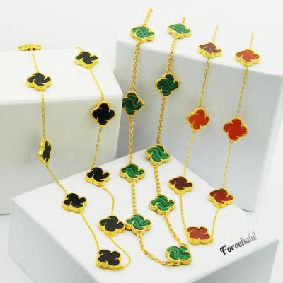 China FASHIONABLE Brand New Four-leaf Flower Crazy Clover Shell Jewelry Custom Necklace for sale