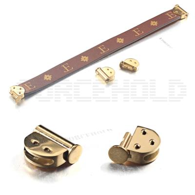 China Stainless Steel Double Half Bow Gold Customized Stainless Steel Bracelet Clasp for sale