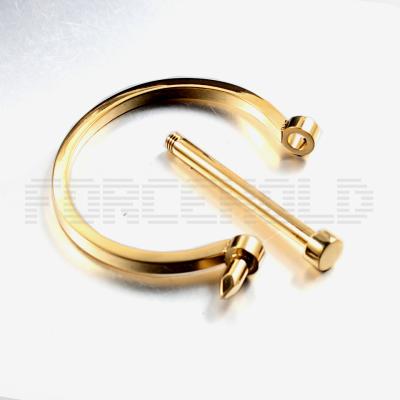 China To Wear Stainless Steel Horseshoe D Shaped Bolt On Switch Bracelet Jewelry Design for sale