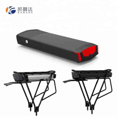 China 48v 10ah 13ah 14ah 17ah 20ah rechargeable rear end lithium ion battery for E-bike 48v 420*150*68mm for sale