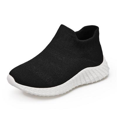 China Kids Round Casual Shoes Kids School Shoes Low Price Custom Logo Running Jogging Children Shoes Fly Knit 26-37 for sale