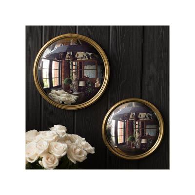 China Durable Wholesale Home Decorating Wall Hanging Antique Round Frame Convex Mirror for sale