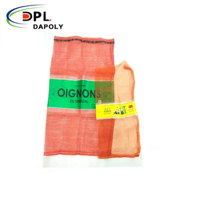 China Recyclable Red PP Gauze Mesh Bag For Vegetables Fruit Onion Potato PP Gauze Net Drawing Mesh Bag for sale