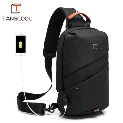 China Comfortable ; anti-theft; usb charging 2019 cross branded black single - body chest shoulder small popular waterproof custom korean men sling bag for sale