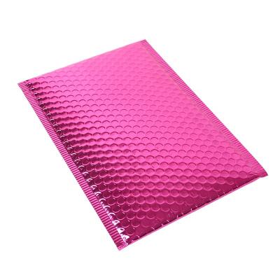 China Custom Poly Bubble Mailer Luxury Packaging Hair Extension Shipping Bag Rose Purper Red for sale