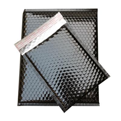 China Self Seal Recycled Bubble Mailer 6 X 10 Shiny Black Metallic For Clothing for sale