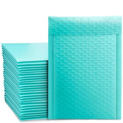 China Eco Customised Poly Bubble Mailer Forest Plastic Pastel Envelope Light Green Wth Logo for sale