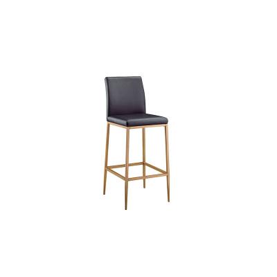 China Other Luxury Design Modern Nordic Furniture Wholesale Upholstered Leather Fabric Dining Chair Bar Chair Wood Leg Cafe Chair for sale