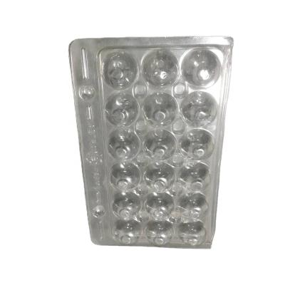 China Quail Disposable Clear Cavity PET Disposable Plastic Egg Clamshell 18 Container for sale