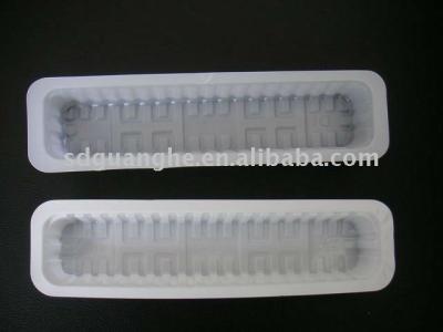 China Thermoforming White Disposable Plastic Food Biscuit Tray for sale