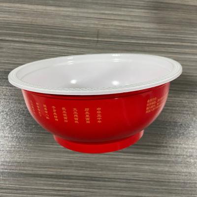 China 30 oz / 1000 ml PP Disposable Red Noodle Packing Disposable Plastic Bowl for sale