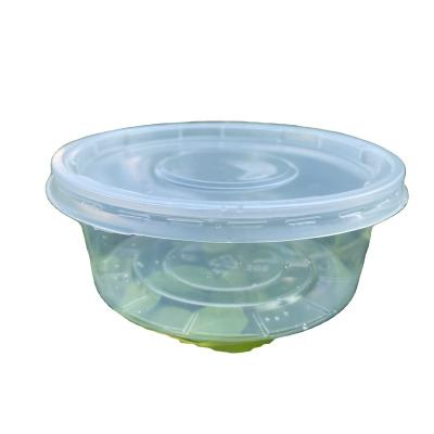 China Disposable Eco Friendly Food Grade Coming Out PP 8 Ounce Grocery Transparent Disposable Plastic Cereal Soup Packaging Cups With Lids for sale