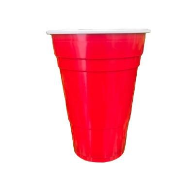 China Wholesale PP Disposable 14 Ounce Red 425ml Disposable Plastic Party Drink Cups for sale