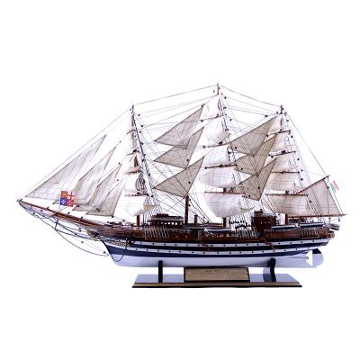 China High quality decorative wooden boat PTW010 Europe length 140cm model for sale