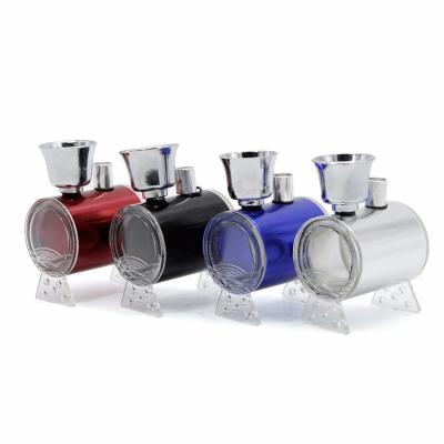 China Plastic Silver 4 Color Red Black Blue Mini Hookah Smoking Water Pipe for sale