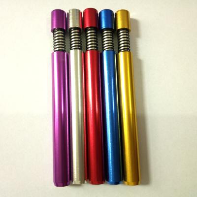 China Courage Newcomer Aluminum Length 82 Mm Aluminum Alloy Metal Spring Smoking Pipe for sale