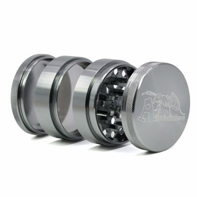 China Custom logo lv630 AG grinder aluminum alloy metal 4 parts 2.5 inch tobacco weed grinder for sale