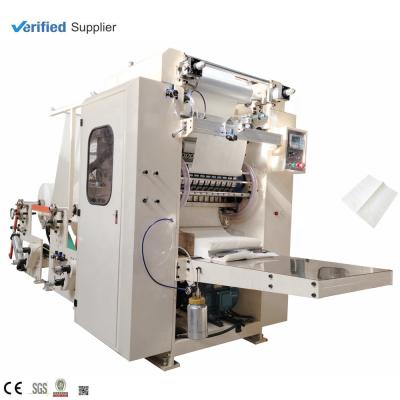 China Adopt screw turning knife to cut interfold paper hand towel and facial tissue paper machine for sale