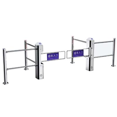 China Hot sale 304 stainless steel access control entrance swing gate turnstile for supermarket entrance and exit gate for sale