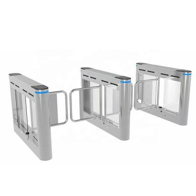 China 24 hours entrance turnstiles control system acess barrier flap turnstile temperature measuring swing barrier turnstile for sale