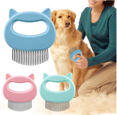 China Viable Pet Comb High Quality Steel Pet Comb Cute Shape Cat Trimmer Grooming Tooth Comb Hairbrush Pet Hair Remover for sale