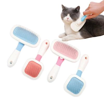 China Spot Wholesale Two Sizes Viable Pet Soft Massage Hair Comb For Cat Dog Hair To Remove Grooming Brush Cleaning Comb for sale