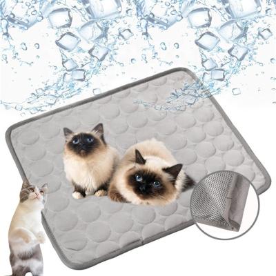 China Non-Toxic Large Cats Summer Pet Bed Cooling Cooling Mat For Dog Cat Foldable Pet Cool Mat for sale