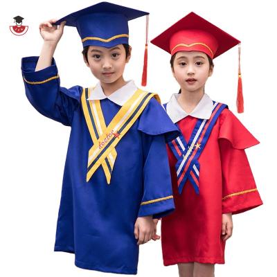 China 2022 New Style Matte Woven Long Sleeve School Uniform Kids Graduation Gown Kids School Uniforms for sale