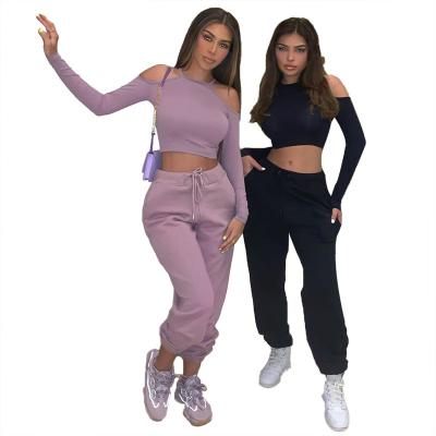 China Other Fitness Two Piece Sets Legging Full Sleeve Yoga Workout Pants Body Con Running Women's Clothing for sale