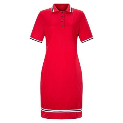 China Wholesale Short Sleeve Polo Elegant Shirt Other Women's Casual Dresses 2021 for sale