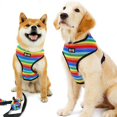 China Sustainable Colored Safety Walking Outdoor Chest Belt Decorative Dog Collar Dog Harness for sale