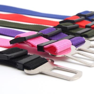 China Durable Adjustable Dog Car Seat Belt Harness Seat Belt Lead Leashes Rope For Small Medium Dogs Travel Clip Dog Leash for sale