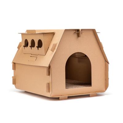 China Hot Selling Breathable Amazon Cat House Cat Grinding Claw Cardboard Pet Cage for sale