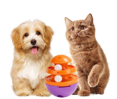 China Pet Viable Products Amazon Explosive Products Non-Electrified Slow Food Toy Tumbler Missing Cat And Dog Slow Food Ball for sale