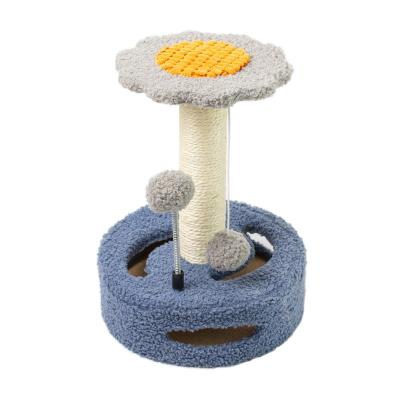 China Sun Cat Climbing Frame Small Creative Viable Toy Sisal Cat Scratching Post for sale