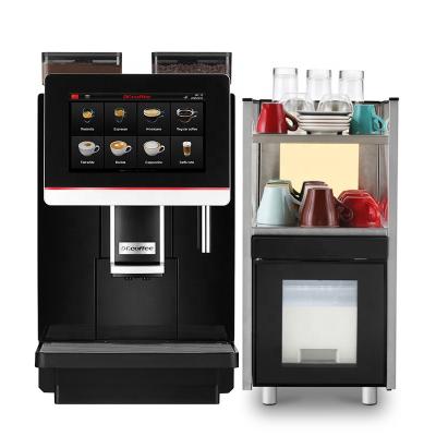 China Hotel HoReCa fresh milk coffee coffeebar machine with fridge for sale