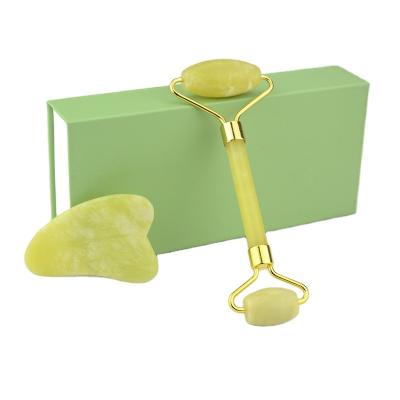 China Wholesale Xiuyan Jade Roller Sets 100% Superior Nature Stone Whitening Making Jade Roller and Guasha Sets for sale