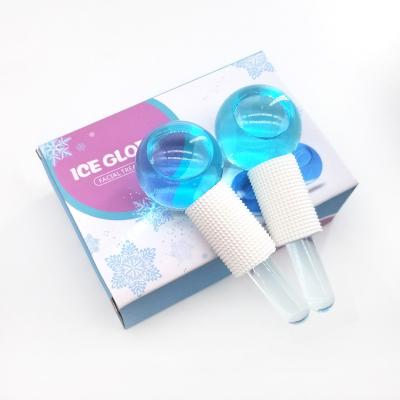 China Anti-Puffiness Other Pink Ice Roller Beauty Facial Roller Glow Massage Products Ice Globes For Face for sale