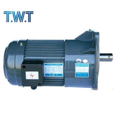 China 220v380v Totally Enclosed Brush 3 Phase 1/4hp 1/2hp1hp 2hp 3hp Ac Magnetic Small Gear Electric Motor for sale