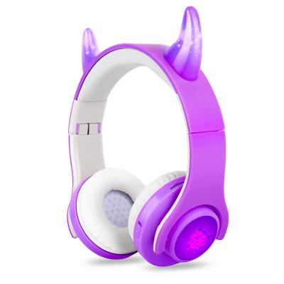 China Hot V5.0 Stereo Bluetooth Headband Led Cow Ears Wireless Earphone In China Headset For Girls Music for sale