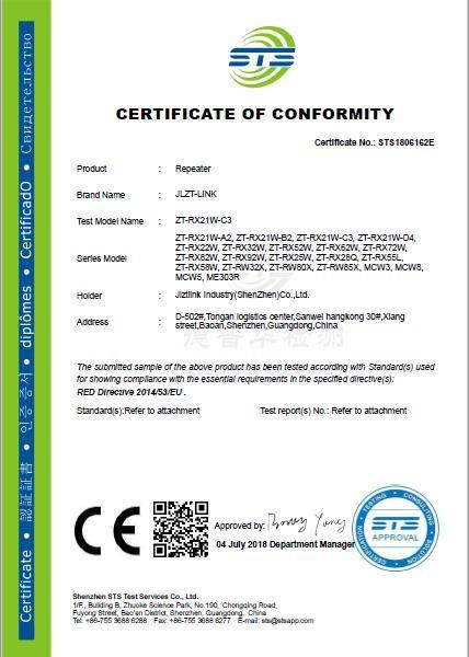 Certified product - JLZTLink Industry (Shen Zhen) Co.,Ltd.